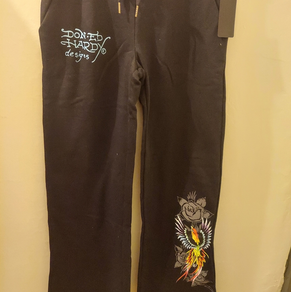 Ed Hardy Black Sweatpants